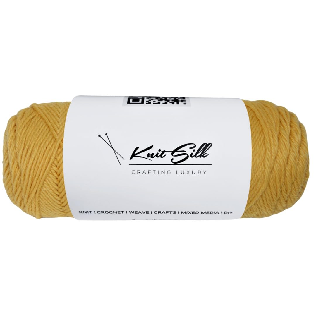 Knitsilk 100% Merino Wool Yarn | 200+ Yards| 100gx2 Count |200 Grams |Handcrafted Material for Knitting, Crocheting & Weaving| Pack of 2