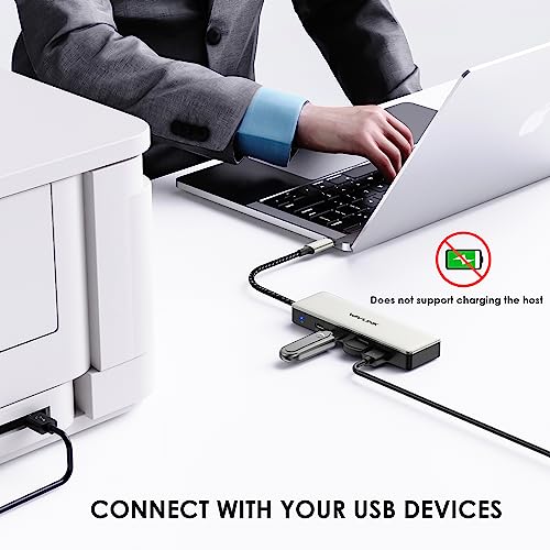 Hub USB C, 10 Gbps USB C Hub, 2 porte USB C 3.2, 2 porte USB A 3.2, compatibile per iMac/MacBook/Chromebook/Dell/HP/Lenovo (non supporta ricarica/estensione monitor) - Hub USB - Immagine 7