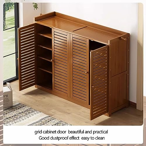 Meuble à chaussures pour petit espace solution de rangement étroit en bambou - 4