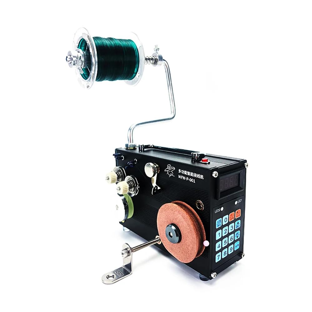 Toplionace Máquina Enrolladora de Hilo de Pescar Totalmente Automática, Retorcedora de Alambre Eléctrica con Aplicador de Pegamento para Atar Anzuelos y Líneas Sin Esfuerzo.