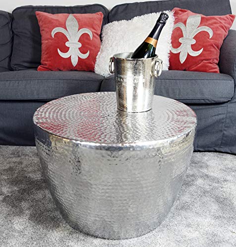 MichaelNoll Couchtisch Modern, Wohnzimmertisch Sofatisch Beistelltisch Tisch Groß aus Metall, Hammerschlag Orient… – Bild 4