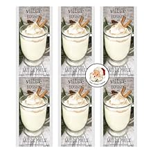 Gourmet du Village Holiday EGGNOG Instant Drink Mix PACKET - 6 Pack of Single-Serving Pouches - with June Street Market Sticker