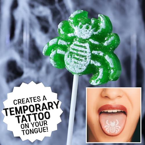 Halloween Spider Tattoo Lollipop, Individually Wrapped, 24 Count | Treat or Treat Suckers, Assorted Fruit Flavors, Seasonal Party Favors, Easy to Share, Boo Basket Fillers - image 3