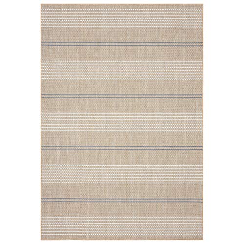 Mercer Street Rugs Indoor Outdoor Walea Sand Dollar Stripes 4 0  x 5 7  Area Rug