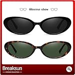 Retro Oval Sunglasses for Women Men Fashion Small Oval Sunglasses 90s Vintage Shades - Image 4