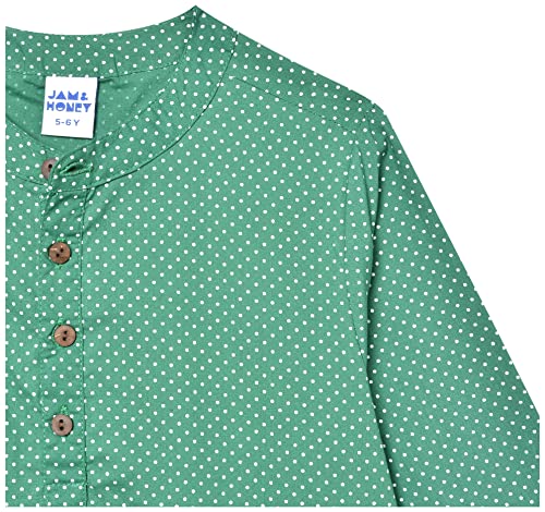 Image of Amazon Brand - Jam & Honey Cotton Boy Festive Printed Kurta And Pyjama Set Which Is Both Comfortable And Stylish