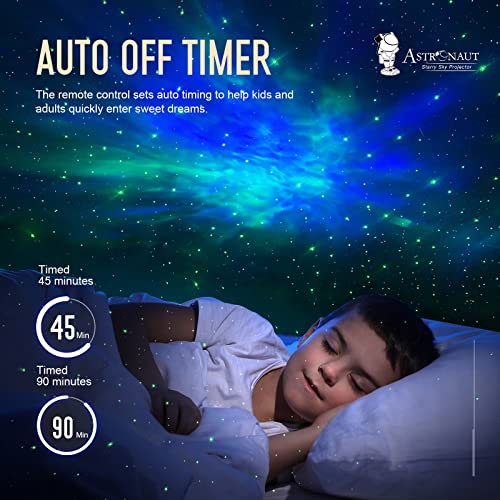 Image of Mooyran Galaxy Projector for Gaming Room Decor - Black Astronaut Star Projector, Cool Stuff for Men's Bedroom Accessories, LED Nebula Light with Remote, for Teen Boys & Gamers