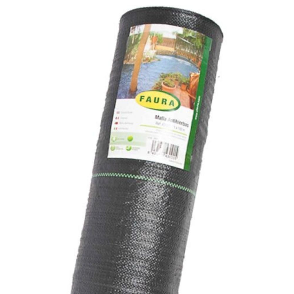 Faura Malla Antihierbas 150Gr. Negra 1X50 M