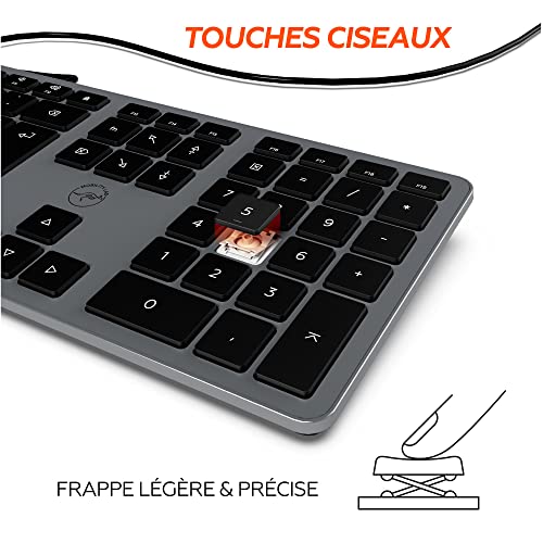Clavier filaire Slim finition métal MOBILITY LAB Space AZERTY - vue 8