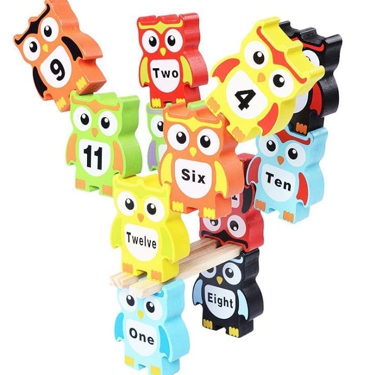 SHORO Wooden Owl Balancing Stacking Block Games for Kids Toys, 12 Piece Building Blocks Numbers Sorting Toys | Balancing Game | Learning Educational Baby Stacking Toys for Kids 3+ Years Boys & Girls (B0BT1WJJGK) Amazon Price History, Amazon Price Tracker