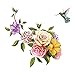 ufengke Pegatinas de Pared Flores Vinilos Adhesivos Pared Colibrí Decorativos para Dormitorio Salón Oficina Habitación Infantiles