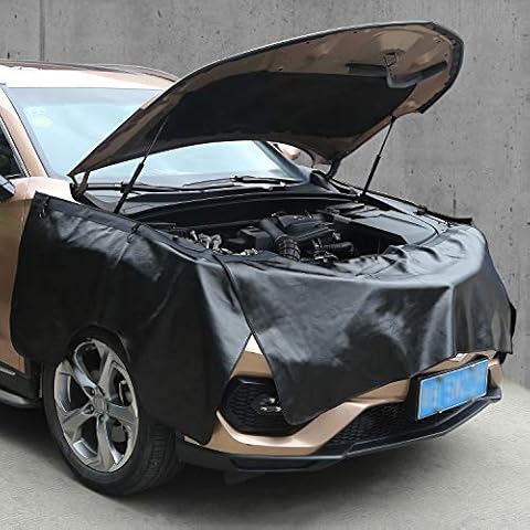 Rupse 3PCS Larger Car Fender Wing Mud Guard Cover, Fender Cover Car Magnetic Wing Protector, Automotive Mechanic Magnetic Fender Cover Mat Set with Hooks, Wing Cover Protector Mat for SUV Cover