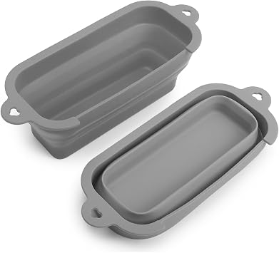 2Pcs Silicone Drip Pan Liners for Blackstone Griddle 17 22 28 36 Inch, Reusable Grease Cup Liner, Grease Catcher, Grease Tray Insert for Blackstone Griddle Accessories, Grey