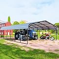 EBE 20'x30' Metal Carport, Heavy Duty Carports Canopy with Galvanized Steel Roof, Outdoor Carport Metal Garage Shelter Shade 2 Cars, Truck, Boat, SUV