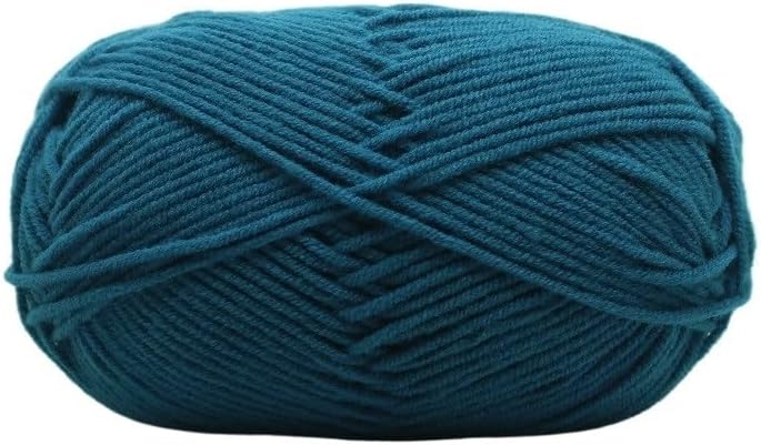 5 Rolls 50g 4-Ply Milk Cotton Yarn for Crocheting Hand Knitting Blend(30)