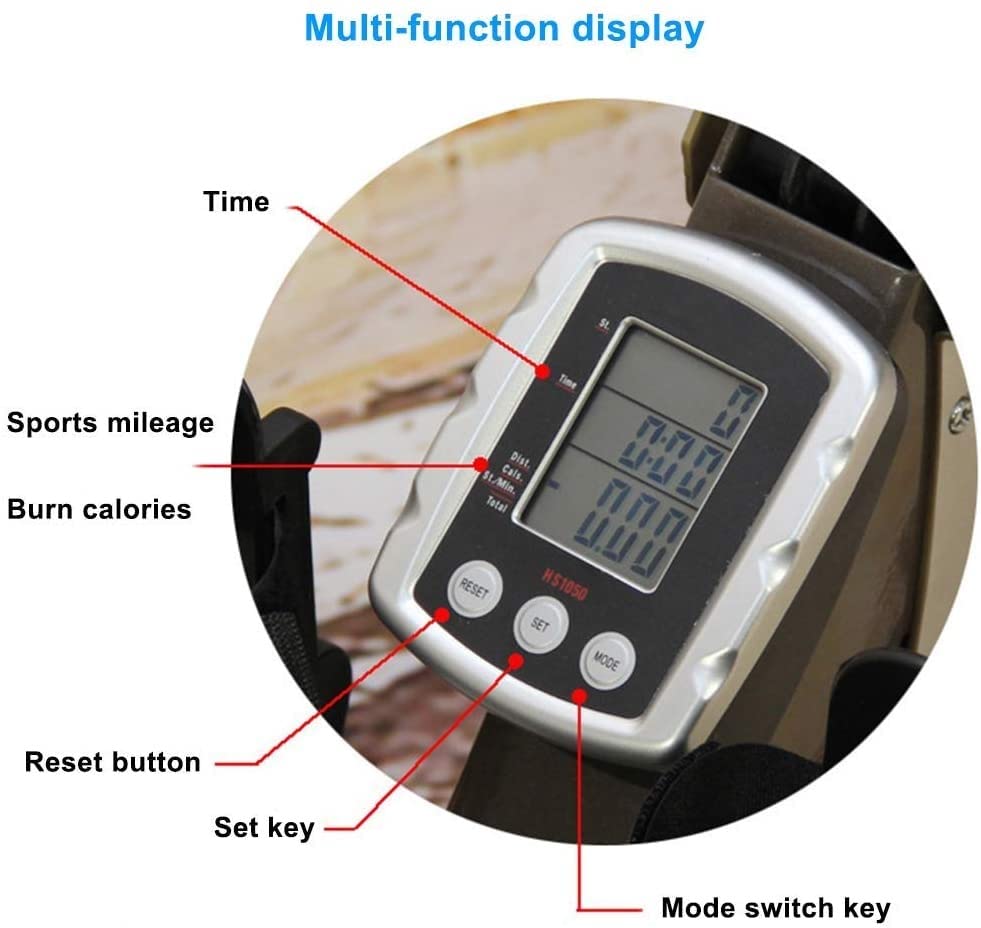 Image of Magnetic Rowing Machine LED Monitor 12 Level Resistance Adjustment /330 LB Weight Capacity /Comfortable Seat Cushion