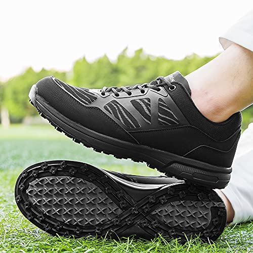 Image of THESTRON Men Golf Shoes Spring Summer Breathable Spikeless Golf Training Sport Sneakers Big Size US 7-14 Golf Walking Shoes 