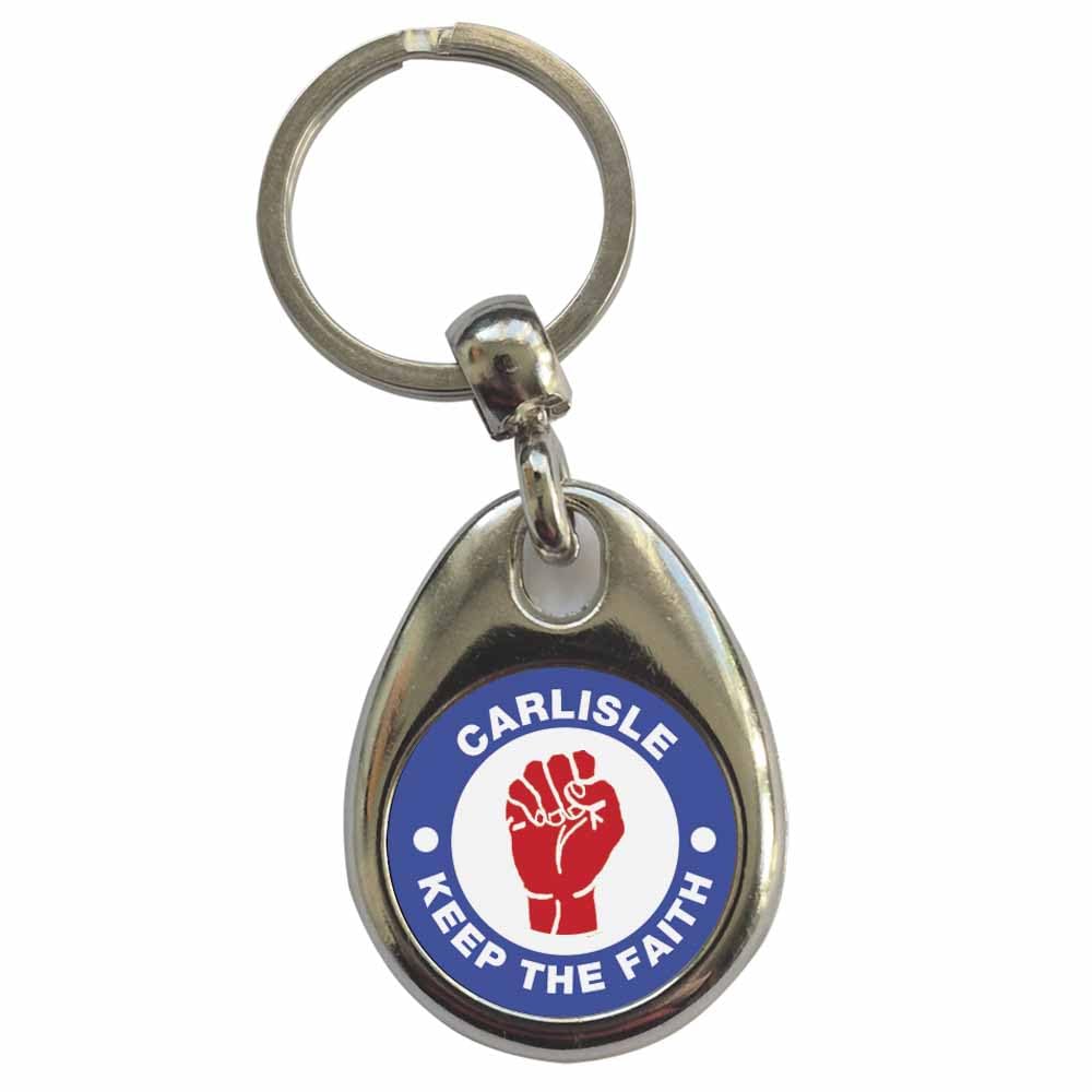 Ozorath Carlisle Keep The Faith Northern Soul Keyring Keychain with Split Ring Attachment and Metal Key Fob