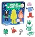 Petit Collage Magnetic Play Set, Monsters – Mix & Match Magnetic Game Board, Ideal for Ages 3+ – Includes 2 Magnetic Scenes and Over 25 Magnet Pieces, Ideal Travel Activity for Kids