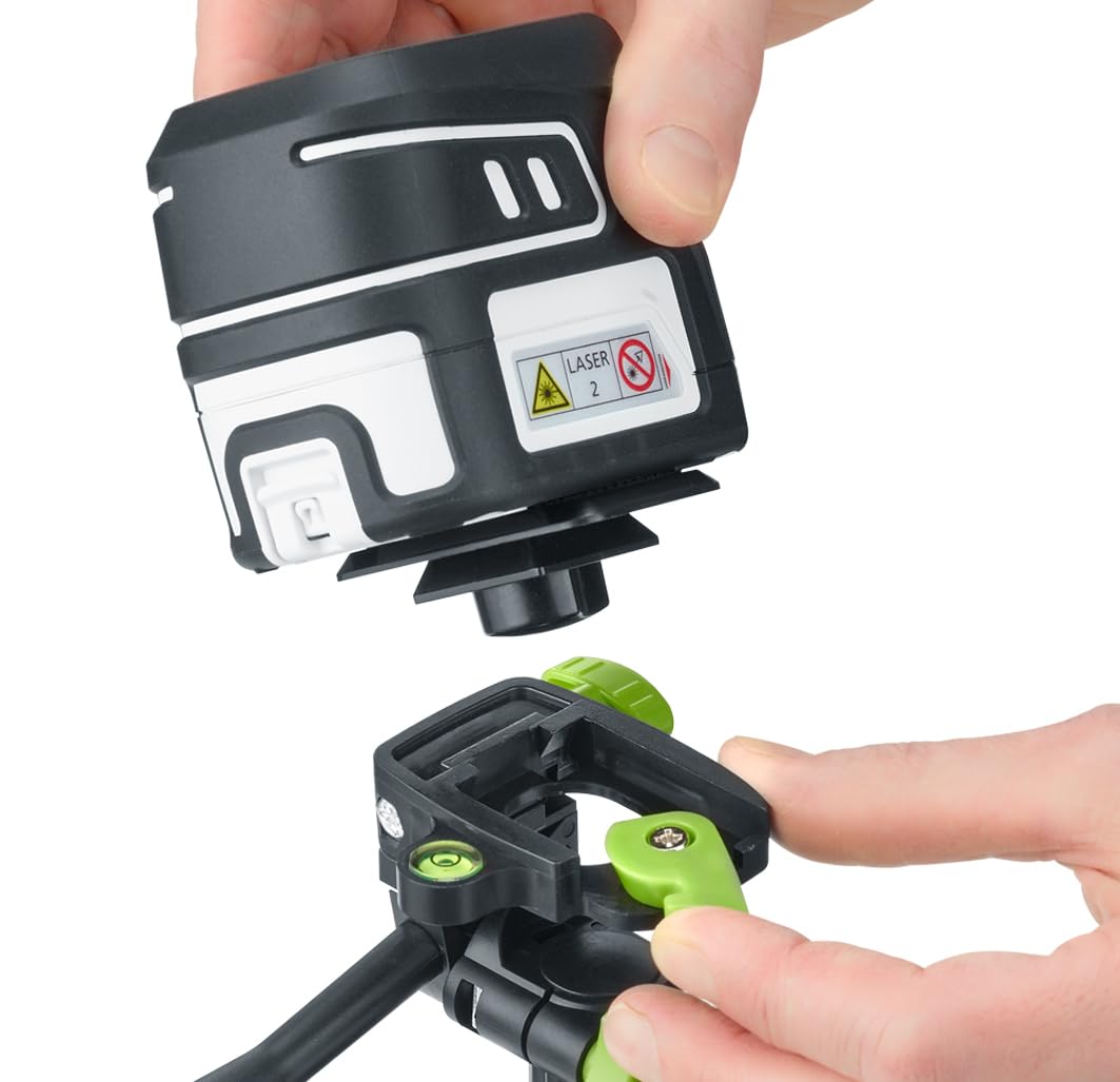 Laserliner Kit SmartCross-Laser GX Work Laser à Lignes Croisées Vert | Trépied de 45 cm, Utilisation Intérieur et Extérieur, Mode Récepteur Portable, Portée de 40 m