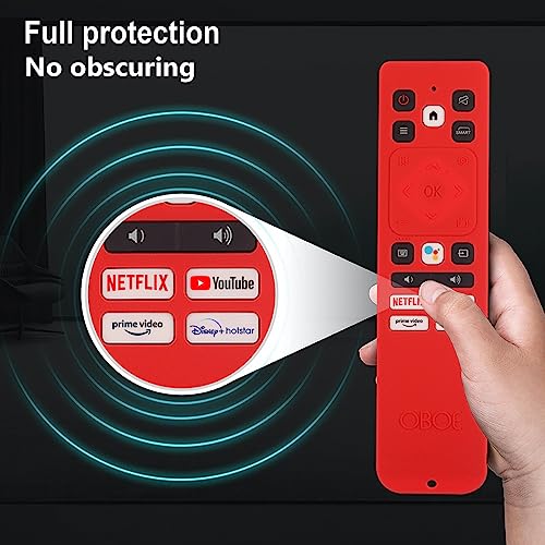 Image of Oboe Silicone TV Remote Cover Compatible with Acer AR2851 I /H /W /XL Series Remote - Protective Case with Loop (Glow in Dark Blue) [Remote NOT Included]