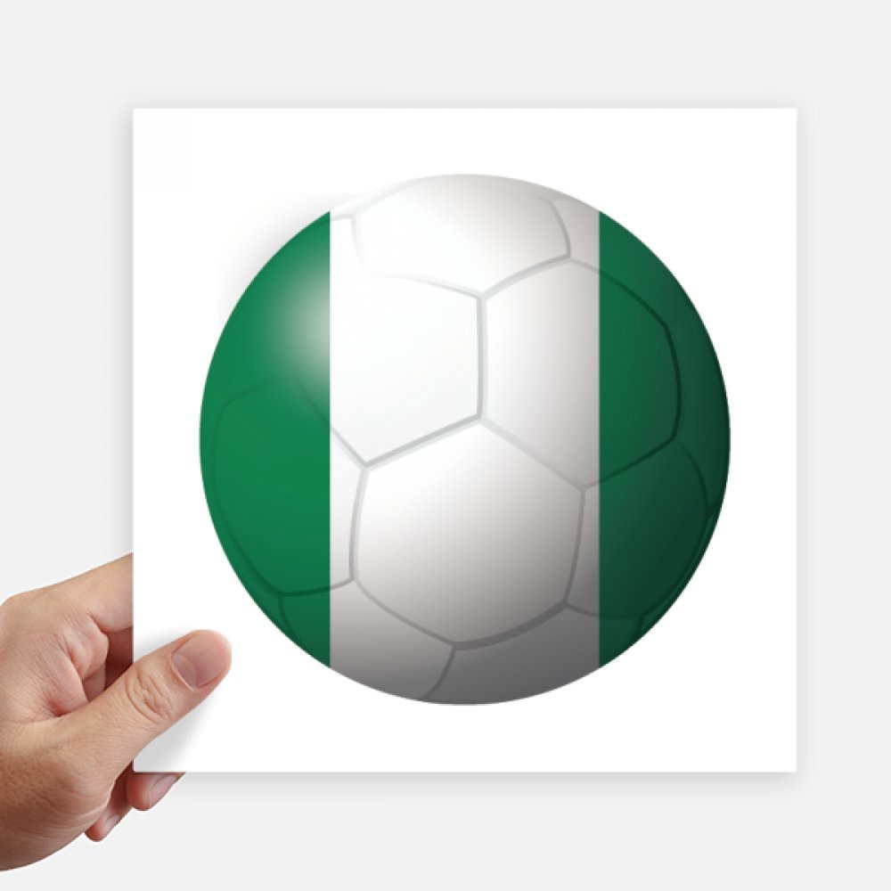 Autocollant drapeau Nigeria 20x20cm grand sticker carré multicolore