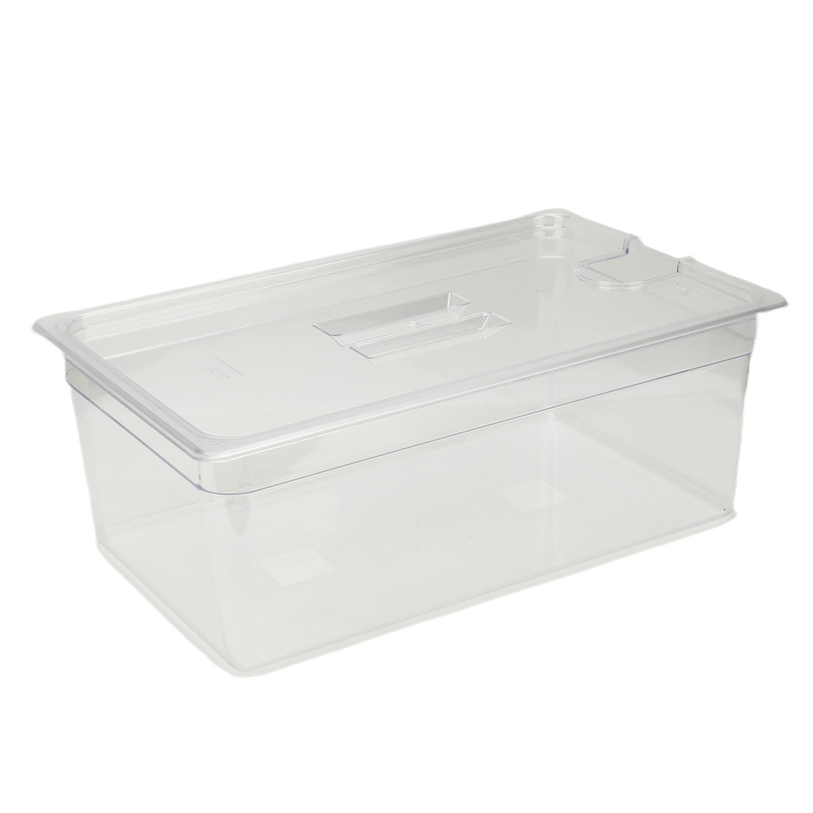 Acouto Contenedor Sous Vide de 25L, Material PP Transparente, Tanque de Agua de Cocción Lenta con Tapa para Cocinar en Casa y Preparar Comidas