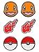 Produktbild Pokemon Ohr Schmuck Set 3tlg. Ohrstecker Glumanda Pokeball Flamme
