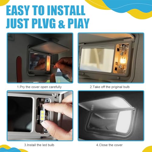 10PCS T6 5050 Luces LED para Visera de Auto Blanca miniatura 7