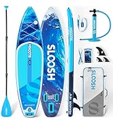 SLOOSH Inflatable Stand Up Paddle Board, 10'6" Inflatable Paddle Boards with Premium Accessories,...