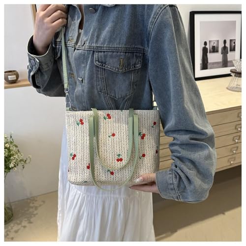 Crossbody Bag Handmade Braid Shoulder Bags Woven Handbags Women (Pink)4