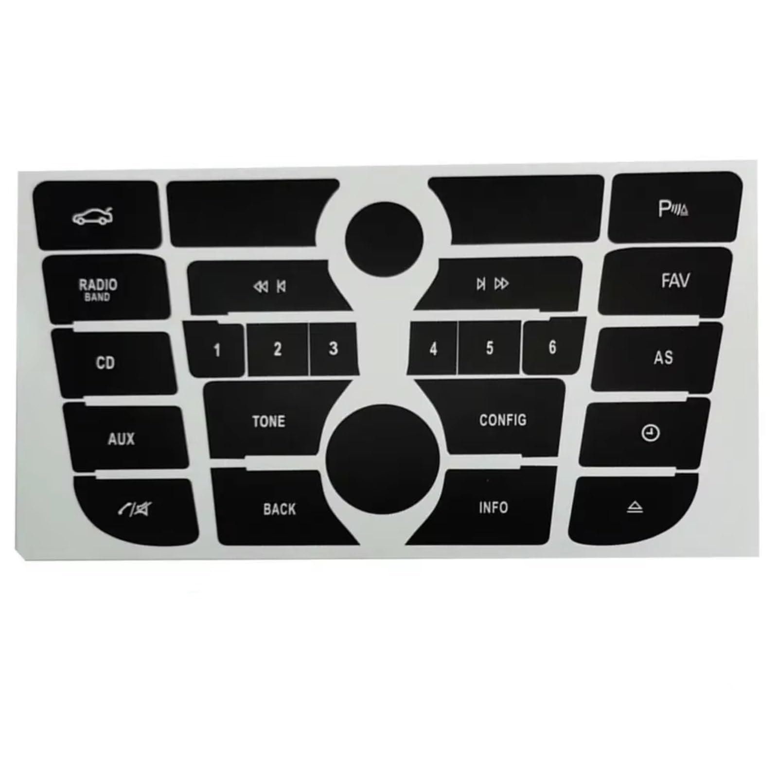 Car Button Stick Compatible with Opel for Astra J 2009 2010 2011 2012 2013 2014 2015 Conditioning Panel Climate Controller CD Radio Control Panel Car Button Repair Sticker(B)