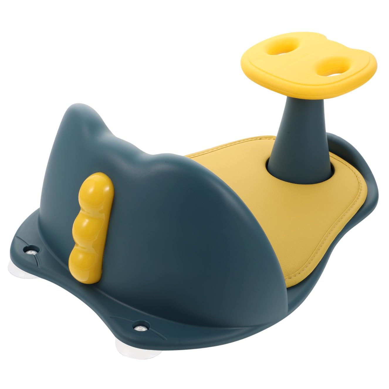 Asiento de Baño Antideslizante con Respaldo para Recién Nacido Soporte y Cómodo Material Duradero y Fácil de Usar Ducha y Bañera Color Azul Marino con Base para