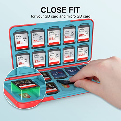 HEIYING Memory Card Case for SD/TF Cards,Portable SD Card Holder Storage Case Compatible with 20 SDXC SDHC and 20 TF Cards Slots - Image 3