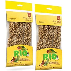 PETS EMPIRE Rio Spray Millet, Natural Feed Foxtail Millets, Healthy Bird Food, Dried Foxtails Birds Treat, Pet Treats for Kangni Birds, Parakeets, Parrots and All Birds – 100 gm X 2