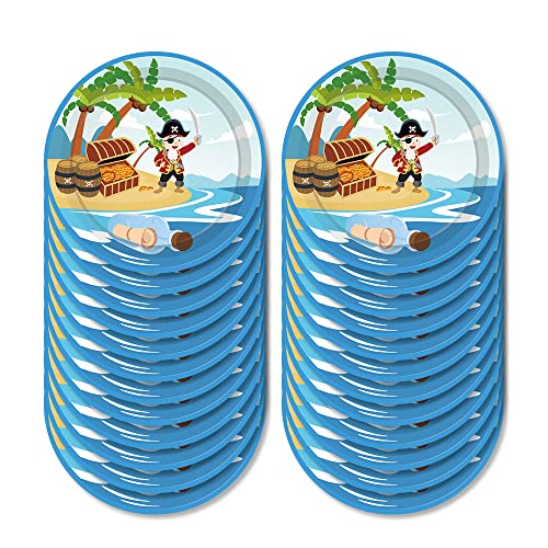 Pirate Party Supplies,Pirate Birthday, Pirate Decorations Including Disposable Plates,Banners,Tablecloths,Dessert Plates,Cups,Knives And Forks,Balloons,Straws(203Pcs)… #TOP3
