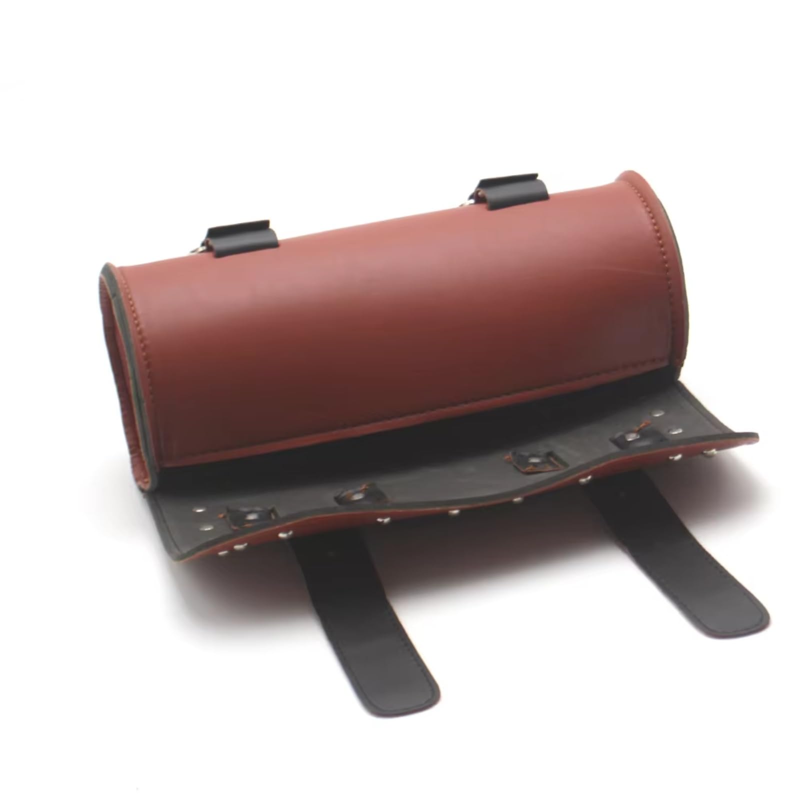 Compatibile Con Ducati 1 Pz Borsa Per Attrezzi Per Moto PU Forcella Anteriore Manubrio Per Accessori Stoccaggio Roll Tail Sostituzione Sacche Moto(Brown)