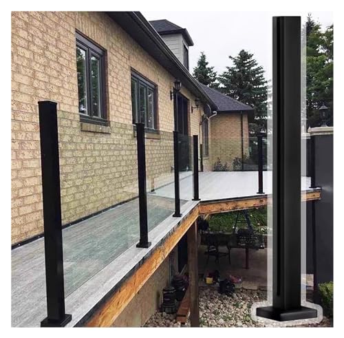 Poteau de garde-corps pour escalier et terrasse moderne en acier
