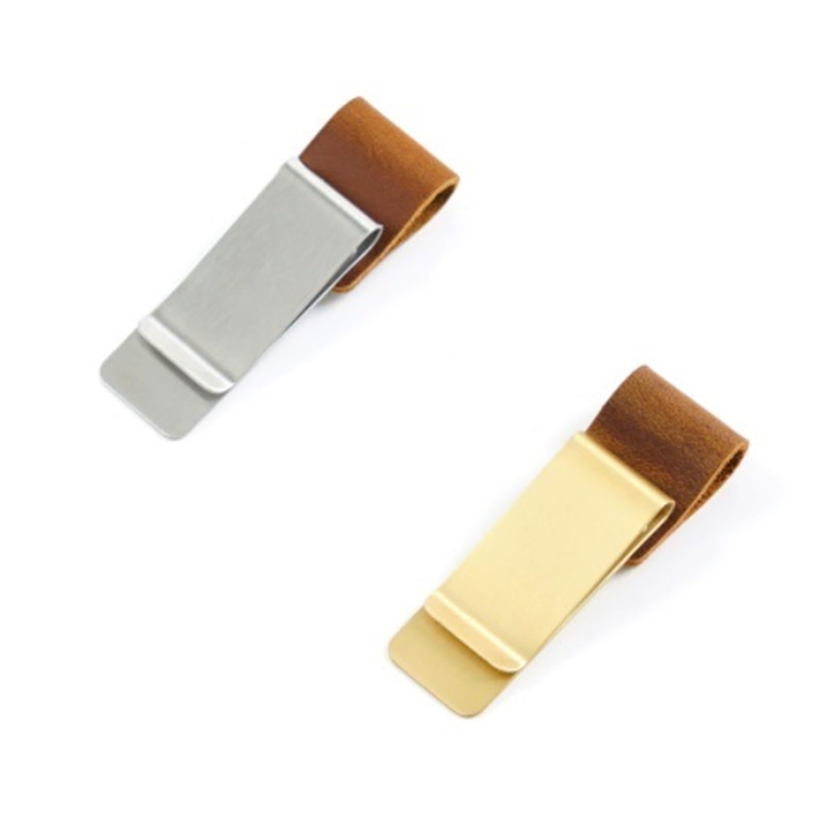 Mlyvax Leather Pen Holder Clip for Traveler Notebook Journals, Brass Bookmark Clips Book Pages Divider for School Stationery(4pcs,Brass)
