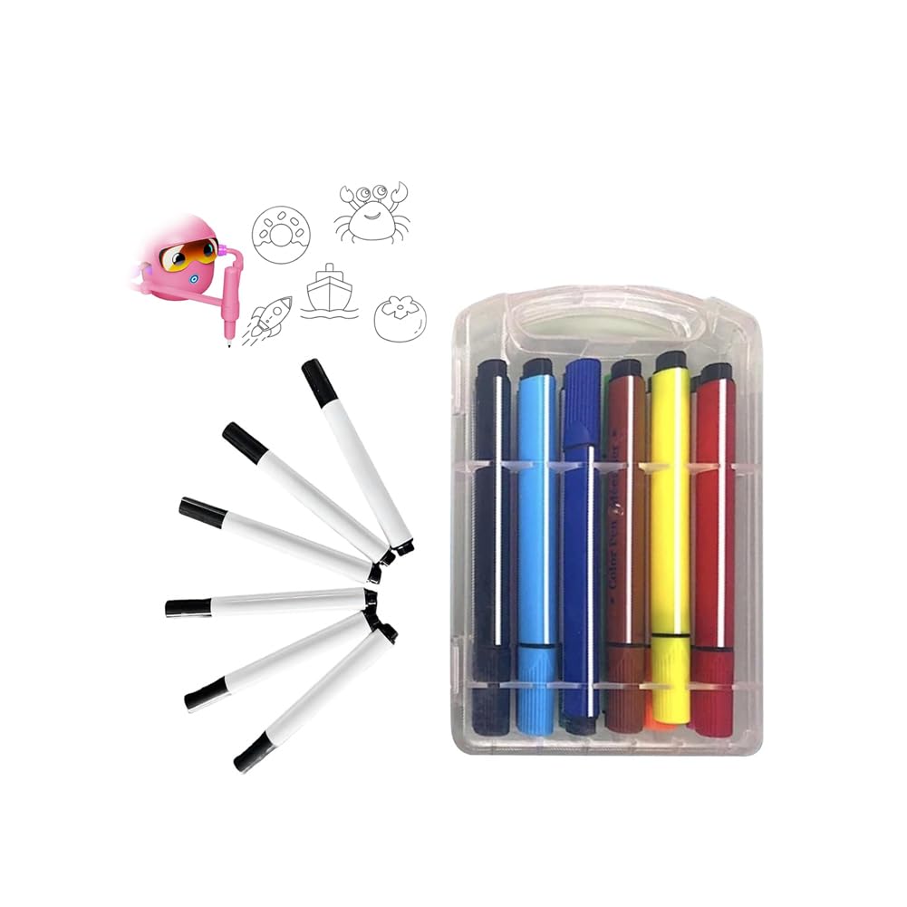 Drawing Robot Pen,Smooth Universal Colorful Complete Replacement Markers,12Pcs Coloring Drawing Robot Markers,Smooth Flow,Auto Sketching Machine Pens,Compatible with All Kid Painting RobotMachines