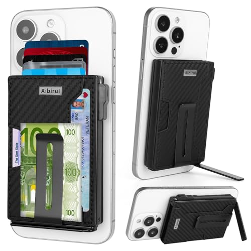 Portefeuille magnétique et porte-cartes en cuir végétalien pour iPhone 15 et 16