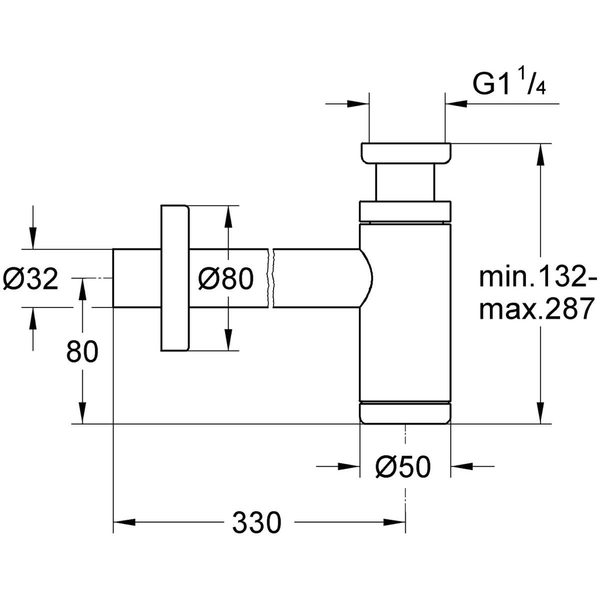 Grohe Syfon umywalkowy 1 1/4''