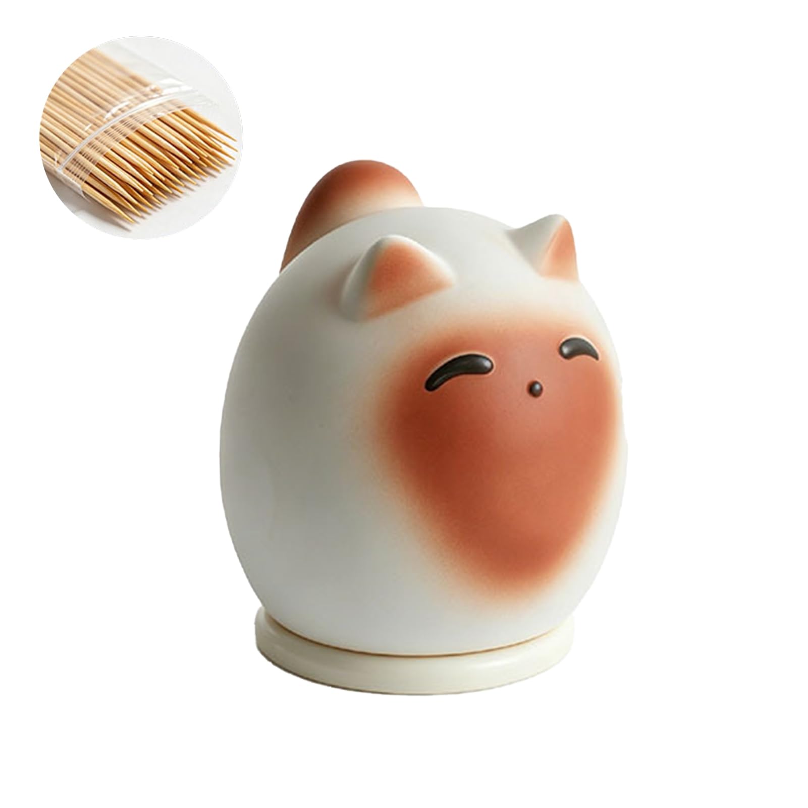 matumou Cartoon Cat Toothpick Box with Toothpicks -proof Toothpick Holder Dispenser Toothpick Organizer Container Kitchen Countertop