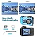 SPUNALP UHD 8K Underwater Camera, 70MP 33FT WiFi Waterproof Digital Camera with 64GB Card, Auto Focus Waterproof Dual-Screen Selfie 2500mAh Battery, 18X Floatable Digital for Snorkeling, Orange