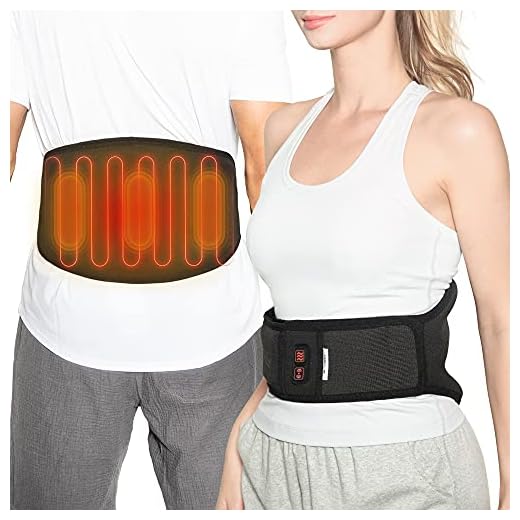 [NEW] WOOMER Electric Cordless Heating Pad Waist Belt with Battery, USB Back Massager for Back Pain and Menstrual Cramp Relief, Adjustable Strap, Storage Bag, 3 Heat & Massage Levels, 30 Mins Auto Off