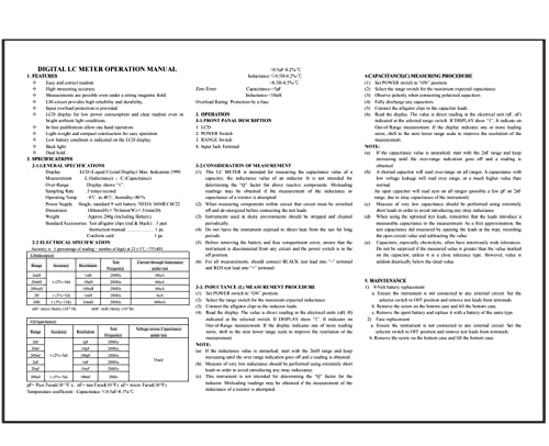 Honeytek A6243L Digital Inductance Meter Electronic Capacitance Tester Inductance/Capacitor Test Table #TOP6