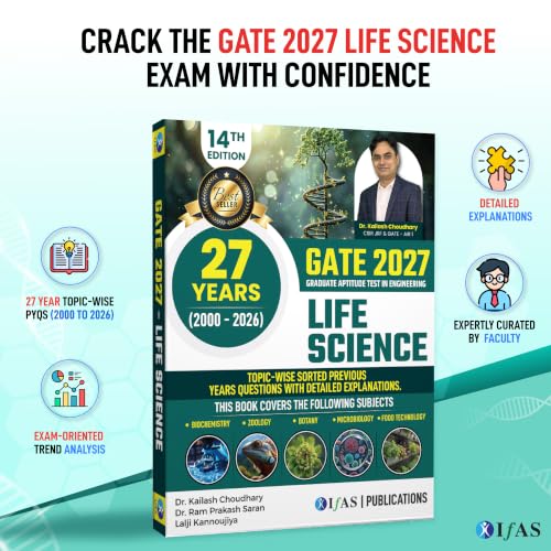 Image of GATE Life Science PYQ Book 2027 | Previous Year Solved Papers (2000-2026) with Detailed Explanations | Best Seller PYQ Book for GATE XL Life Science Exam in India | Two Brothers
