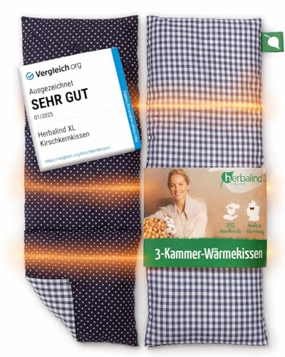 3000 Kirschsteine HERBALIND XL Kirschkernkissen Nacken Schulter...