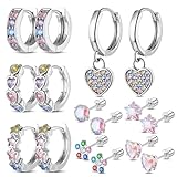 【Hypoallergene Ohrringe für Mädchen】Diese Schraubverschluss Ohrstecker für Damen sind aus hochwertigem Chirurgenstahl gefertigt. Sie sind nicht leicht zu verblassen, blei- und nickelfrei, was sie zur besten Wahl für empfindliche Ohren macht, Nicht leicht zu korrodieren und zu rosten, Ihren Ohrring nicht grün zu machen, längere Lebensdauer.