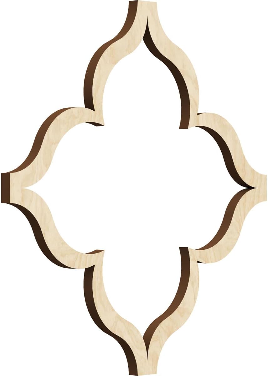 11 3/8"W x 11 3/8"H x 3/8"T Small May Decorative Fretwork Wood Wall Panels, Birch